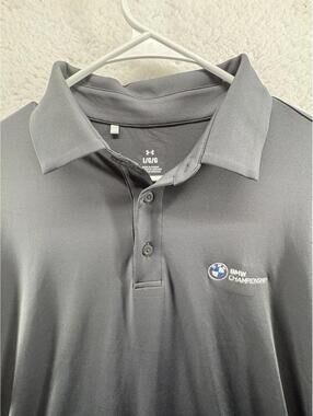Under Armour Performance Golf Polo BMW Championship Mens Large Gray